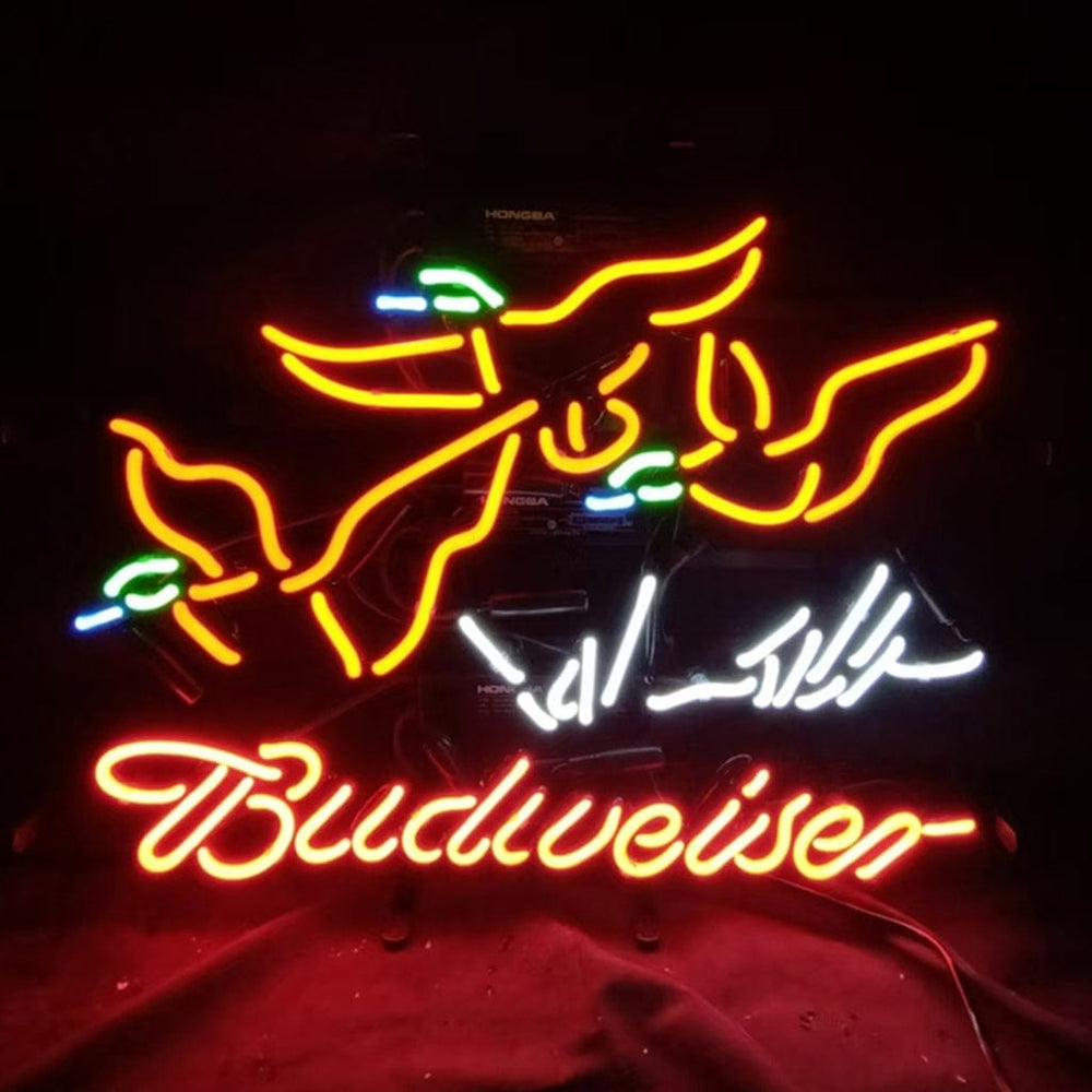 Neon Signs Land Neon Signs Pheasant Hunter Budweiser Neon Signs Light