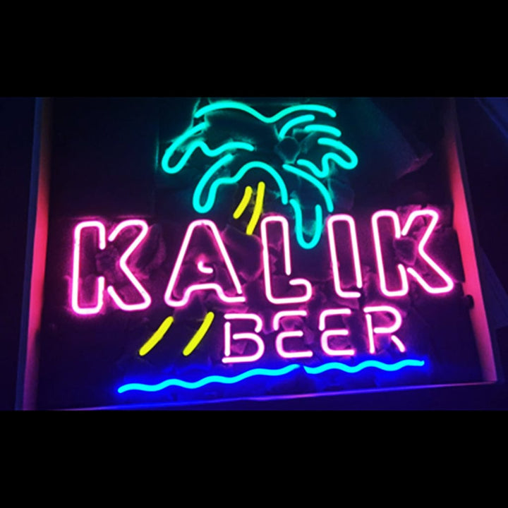 Neon Signs Land Neon Signs Pink Kalik Beer Coconut Palm Tree Neon Signs Light