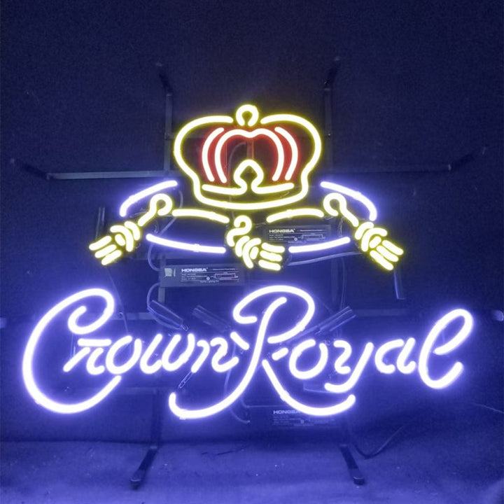 Neon Signs Land Neon Signs Purple Crown Royal Whiskey Neon Light Sign