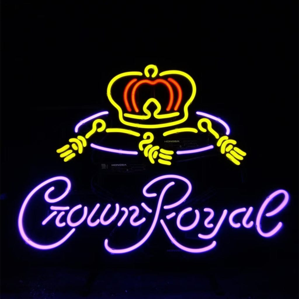 Neon Signs Land Neon Signs Purple Crown Royal Whiskey Neon Light Sign