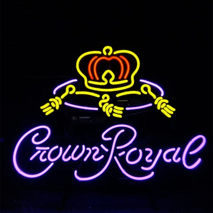 Neon Signs Land Neon Signs Purple Crown Royal Whiskey Neon Light Sign