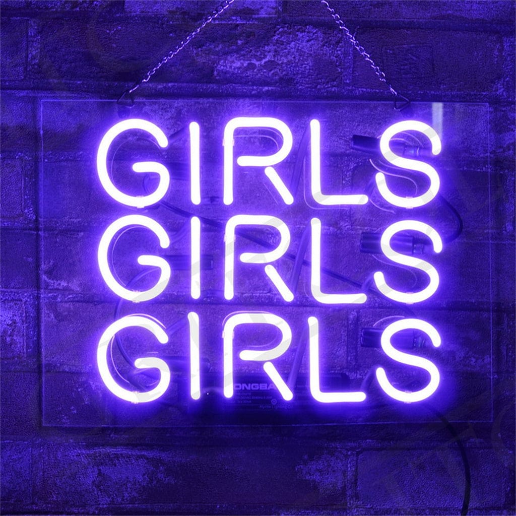 Neon Signs Land Neon Signs Purple Girls Girls Girls Neon Signs