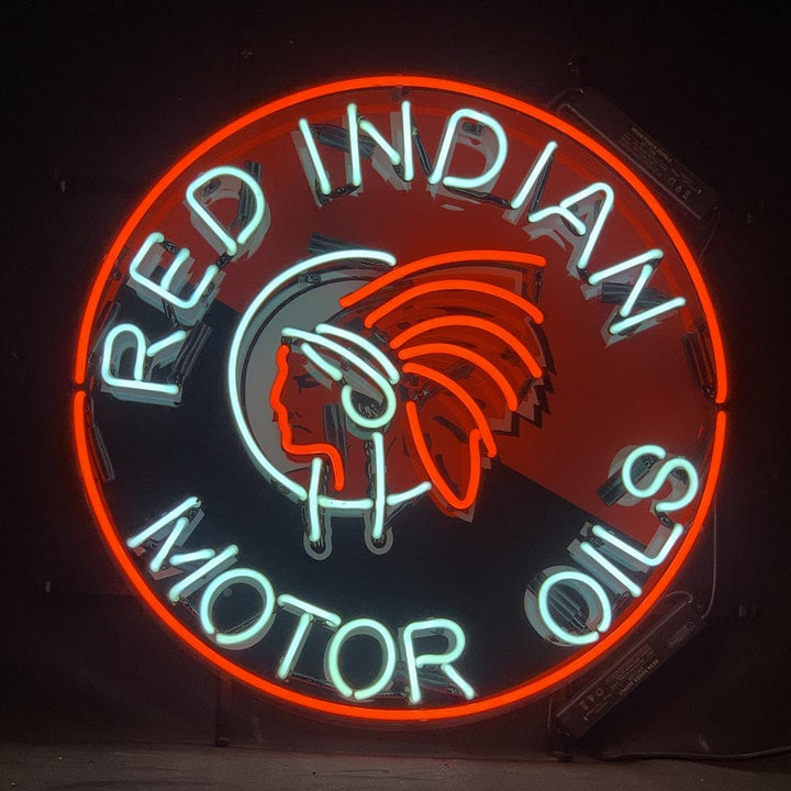 Neon Signs Land Neon Signs Red Indian Motor Oils Neon Sign Light