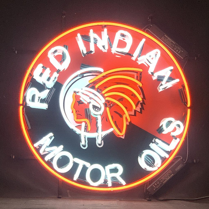 Neon Signs Land Neon Signs Red Indian Motor Oils Neon Sign Light