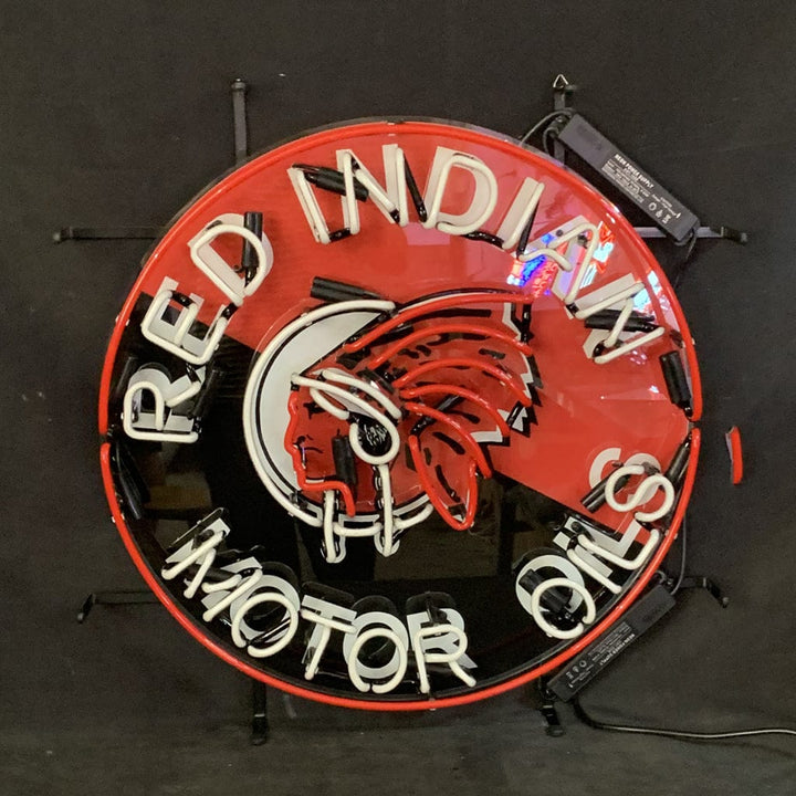 Neon Signs Land Neon Signs Red Indian Motor Oils Neon Sign Light