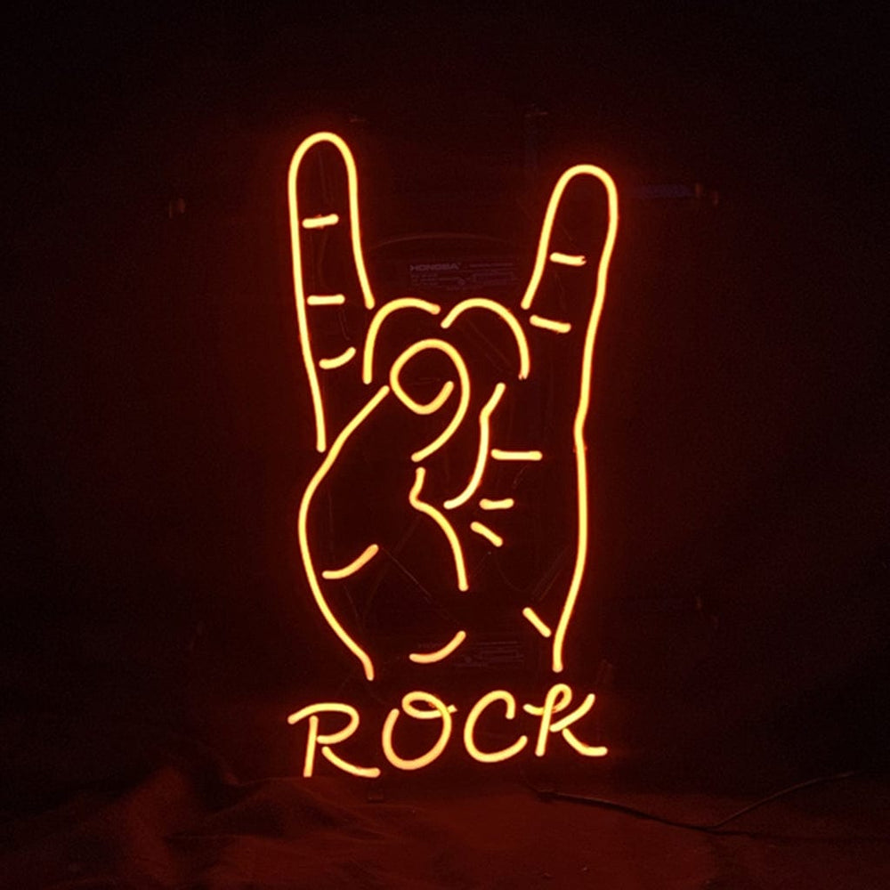 Neon Signs Land Neon Signs Rock Hand Neon Light Sign