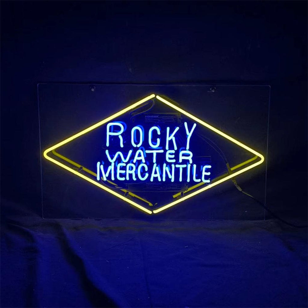 Neon Signs Land Neon Signs Rocky Water Mercantile Neon Sign Light