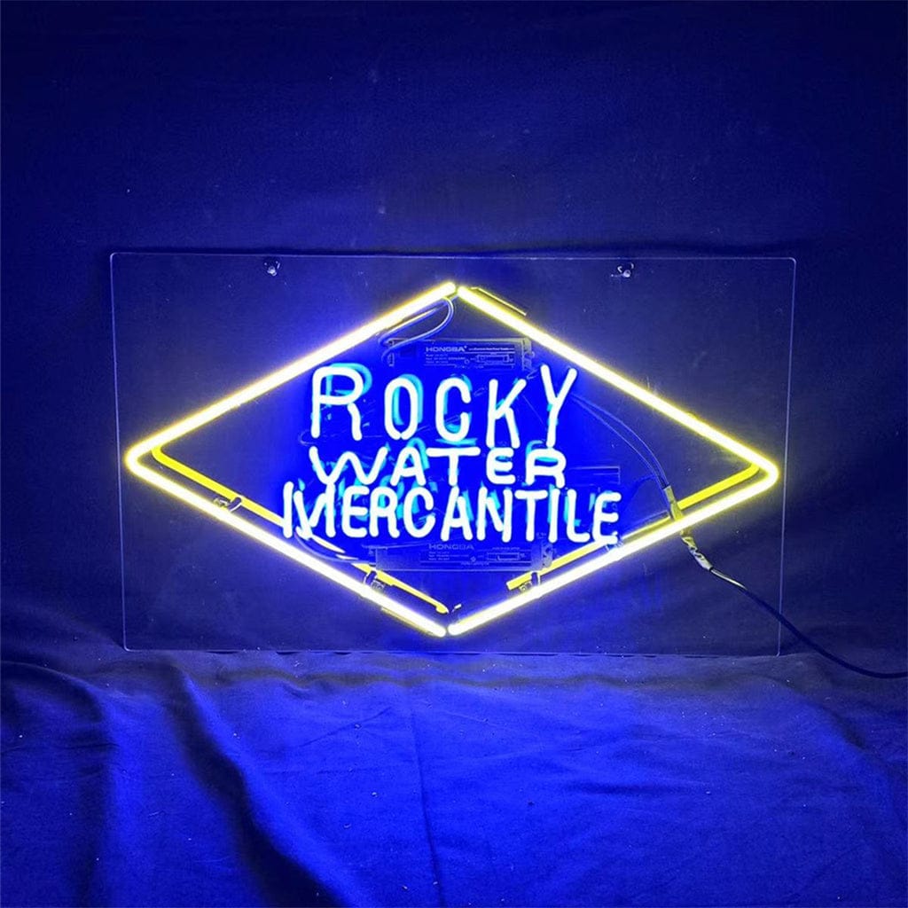 Neon Signs Land Neon Signs Rocky Water Mercantile Neon Sign Light