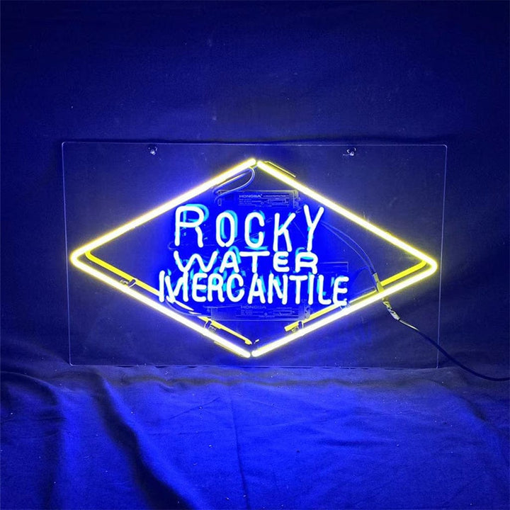 Neon Signs Land Neon Signs Rocky Water Mercantile Neon Sign Light