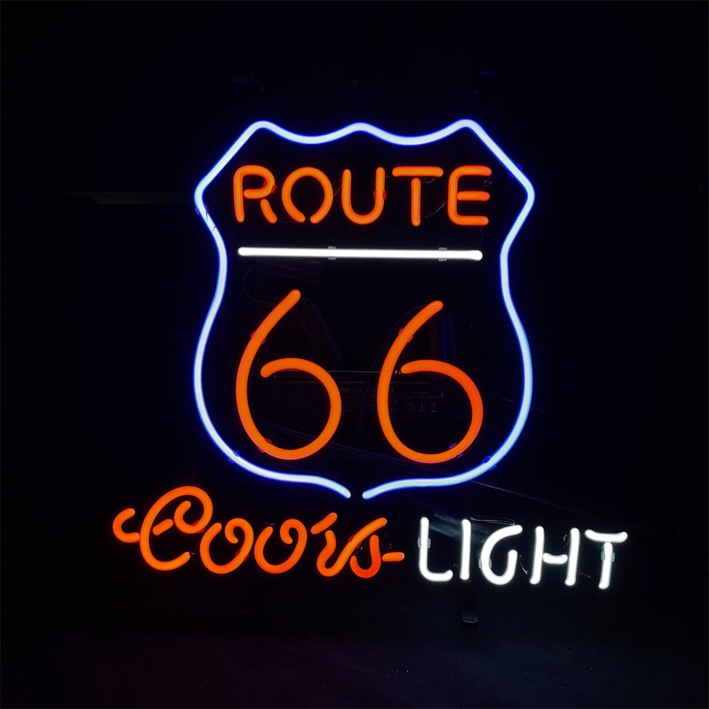 Neon Signs Land Neon Signs Route 66 Road Logo Coors Light Neon Signs Light