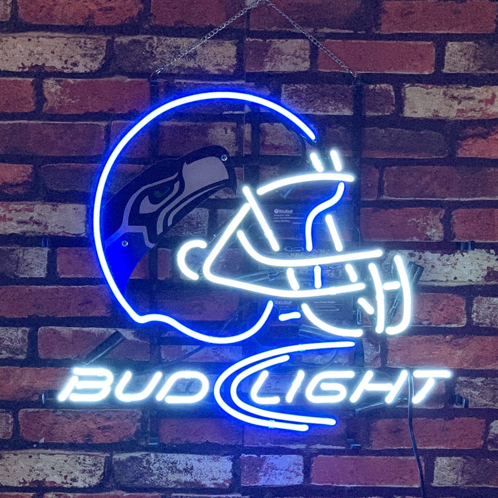 Neon Signs Land Neon Signs Seattle Seahawks Helmet Bud Light Neon Signs