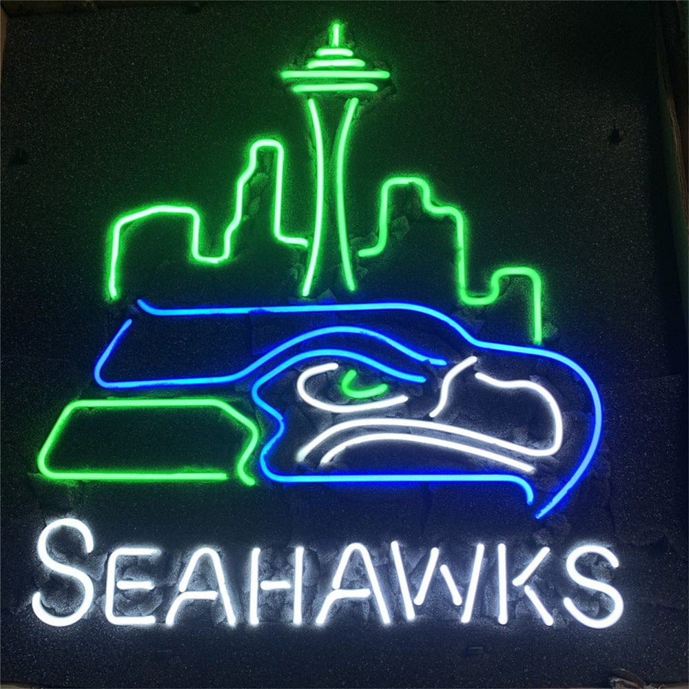 Neon Signs Land Neon Signs Seattle Skyline Seahawks Logo Neon Signs Light