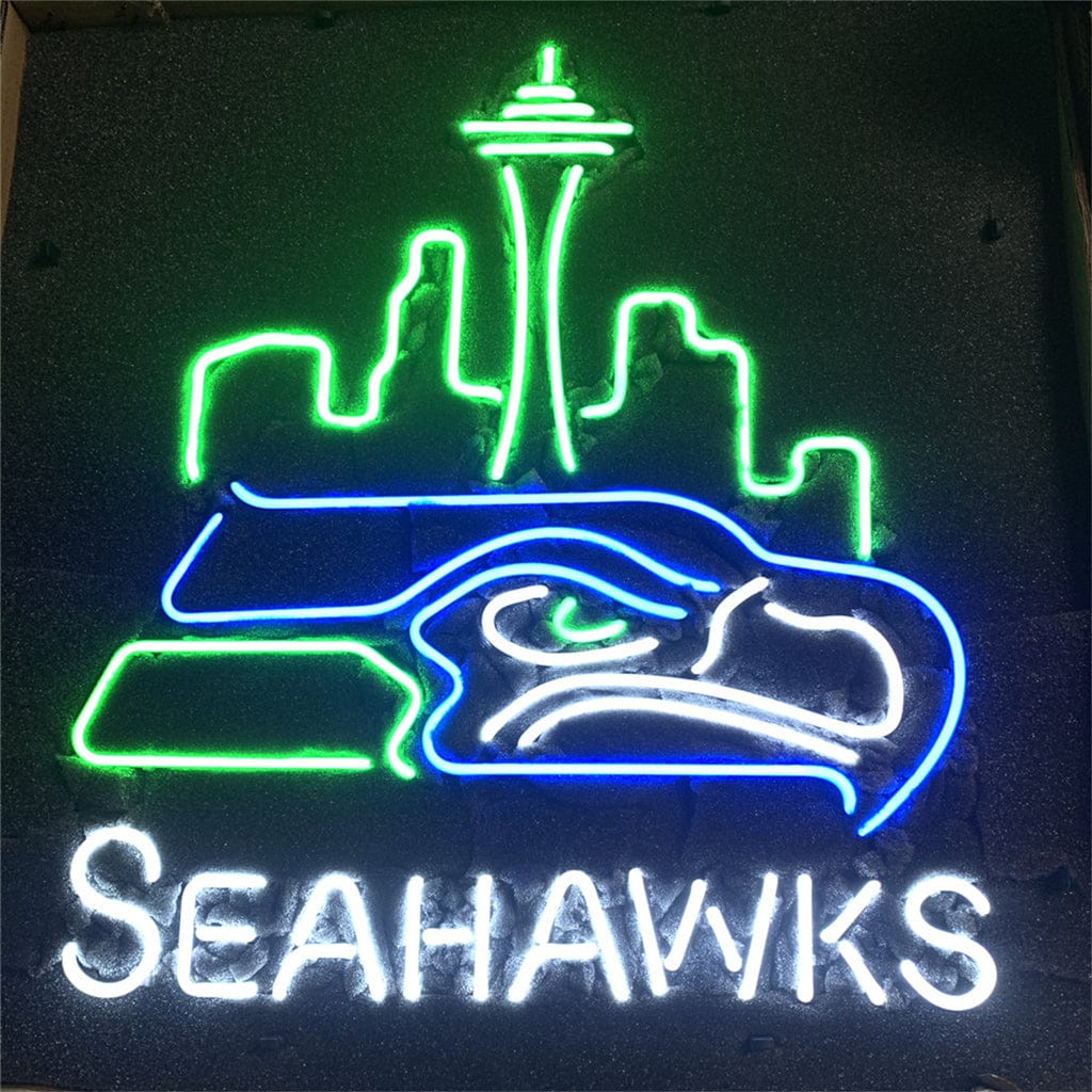 Neon Signs Land Neon Signs Seattle Skyline Seahawks Logo Neon Signs Light