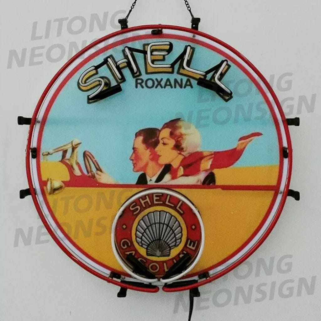 Neon Signs Land Neon Signs Shell Gasoline Roxana Neon Signs