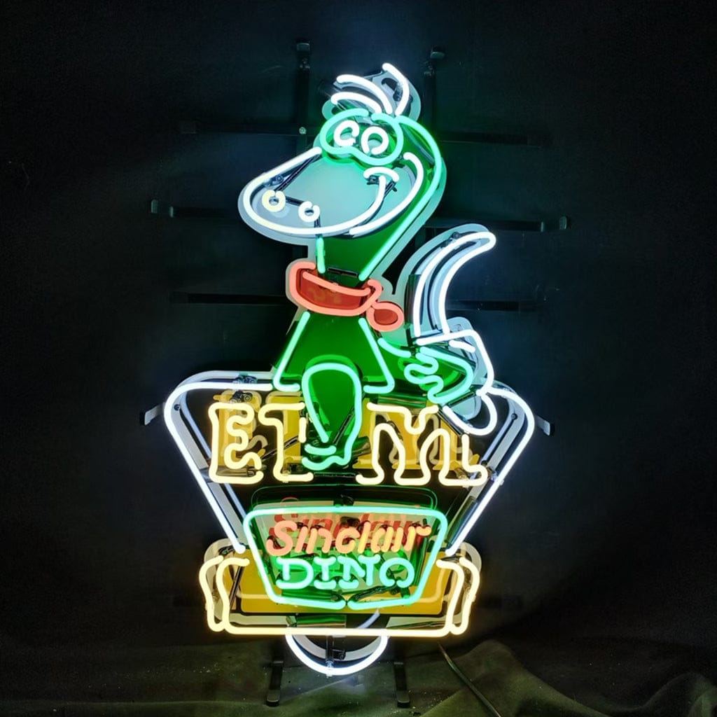 Neon Signs Land Neon Signs Sinclair Dino Gasoline Trade Mar Reg.US. Patent Off New York Neon Signs Light