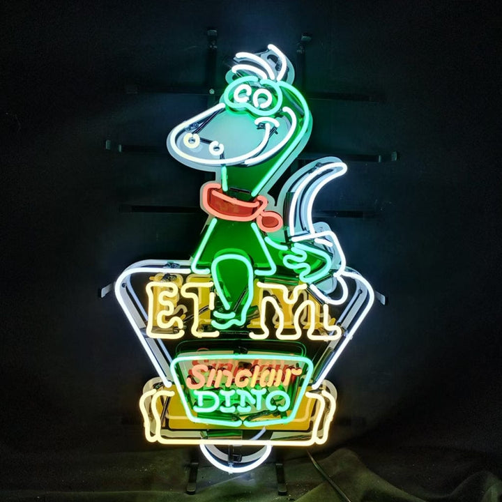 Neon Signs Land Neon Signs Sinclair Dino Gasoline Trade Mar Reg.US. Patent Off New York Neon Signs Light
