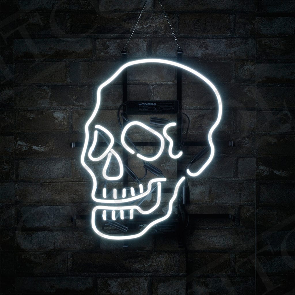 Neon Signs Land Neon Signs Skull Bone Shape Neon Ligh Sign