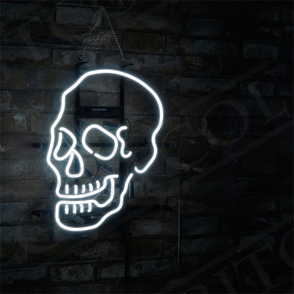 Neon Signs Land Neon Signs Skull Bone Shape Neon Ligh Sign