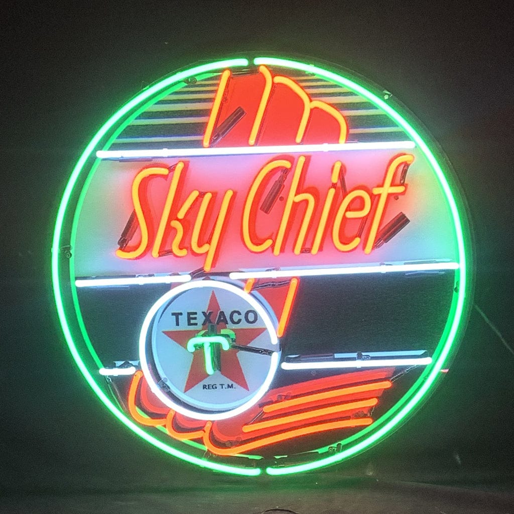 Neon Signs Land Neon Signs Sky Chief Texaco Gasoline Neon Signs Light