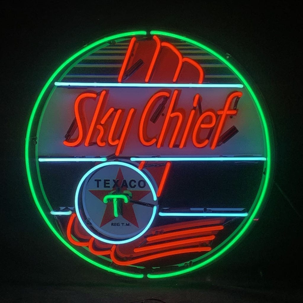 Neon Signs Land Neon Signs Sky Chief Texaco Gasoline Neon Signs Light