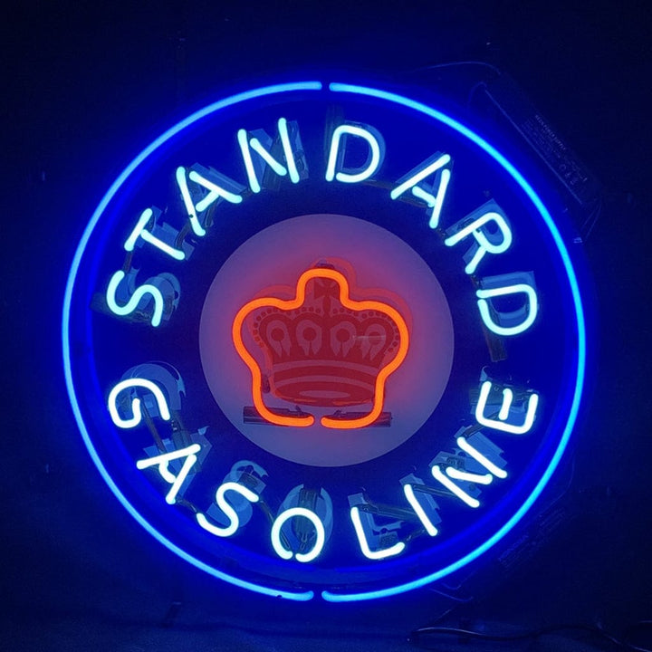 Neon Signs Land Neon Signs Standard Gasoline Crown Neon Light Sign