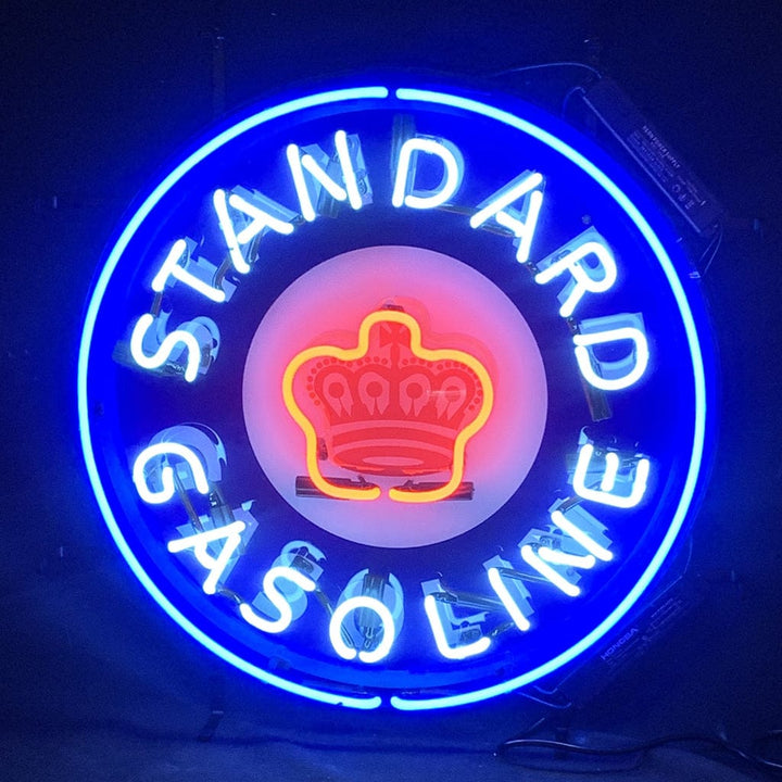 Neon Signs Land Neon Signs Standard Gasoline Crown Neon Light Sign