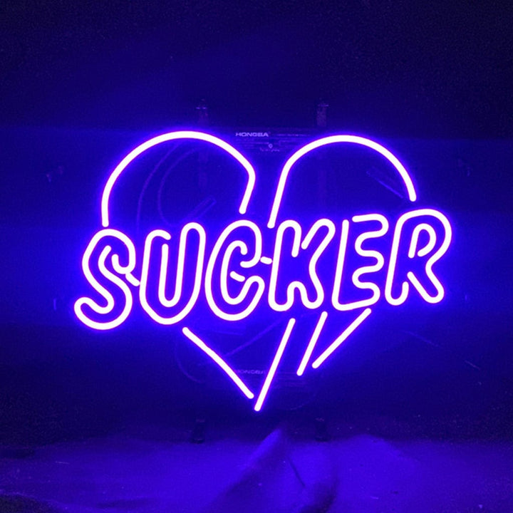Neon Signs Land Neon Signs Sucker Heart Neon Signs
