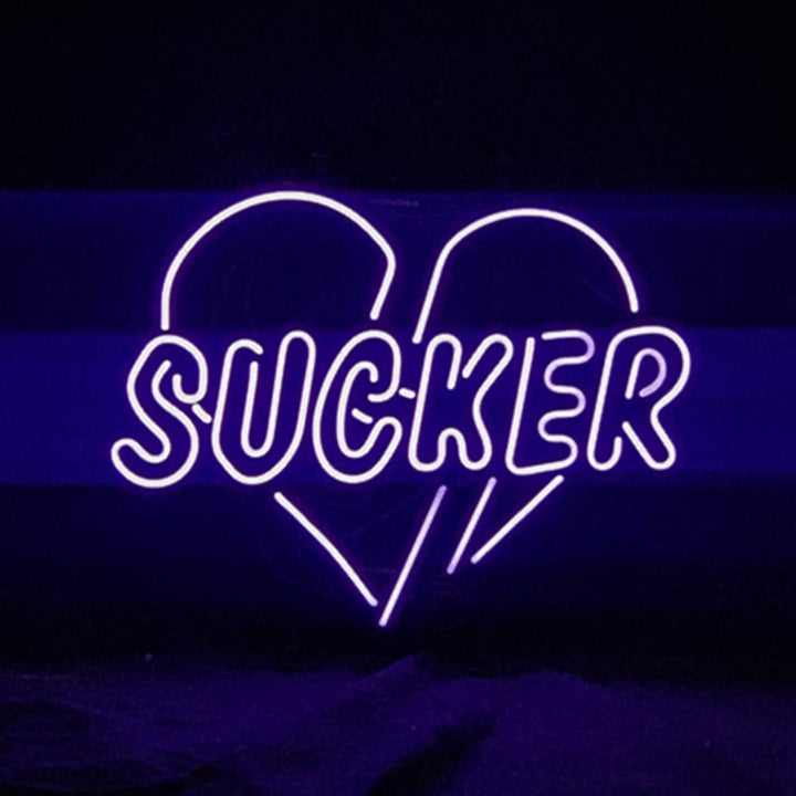 Neon Signs Land Neon Signs Sucker Heart Neon Signs