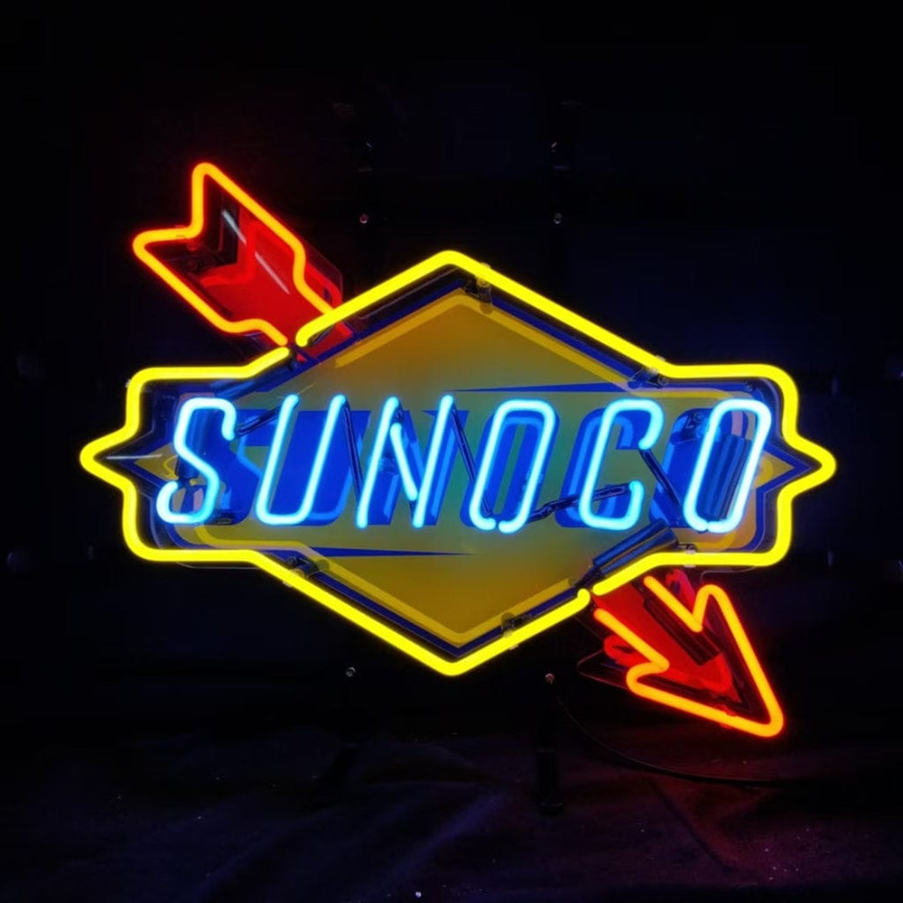 Neon Signs Land Neon Signs Sunoco Gasoline Company Logo Neon Sign Light