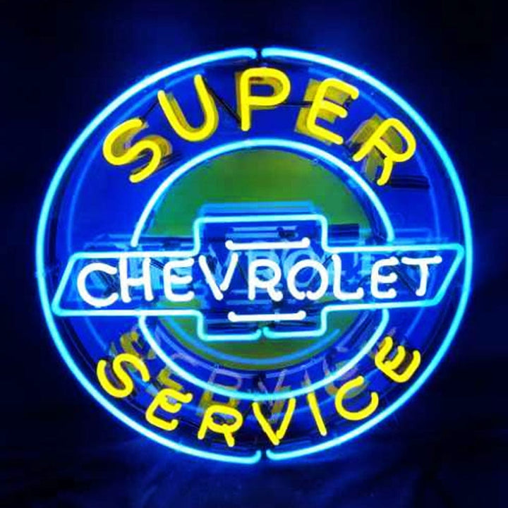 Neon Signs Land Neon Signs Super Chevrolet Service Neon Signs Light