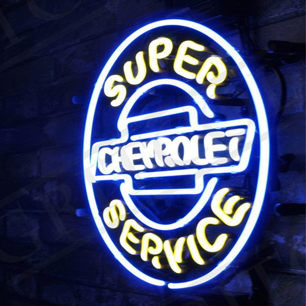 Neon Signs Land Neon Signs Super Service Chevrolet Neon Signs Light