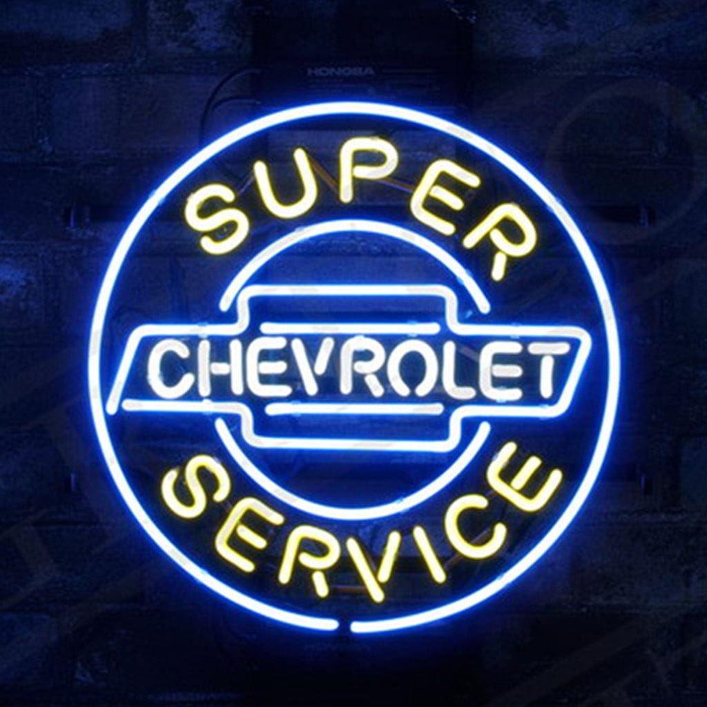 Neon Signs Land Neon Signs Super Service Chevrolet Neon Signs Light