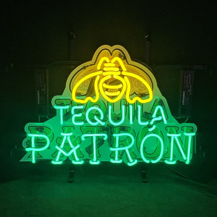 Neon Signs Land Neon Signs Tequila Patron with Acrylic Logo Neon Signs