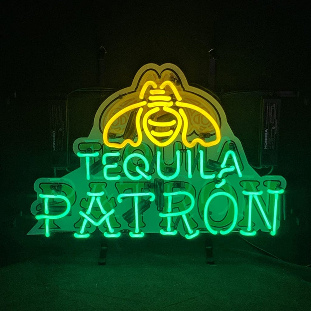 Neon Signs Land Neon Signs Tequila Patron with Acrylic Logo Neon Signs