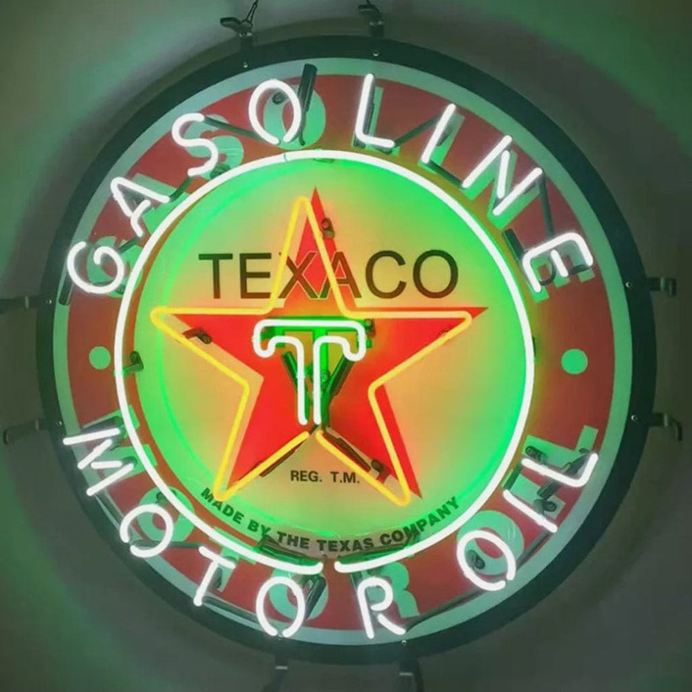 Neon Signs Land Neon Signs Texaco Gasoline Motor Oil Neon Signs