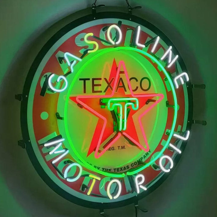 Neon Signs Land Neon Signs Texaco Gasoline Motor Oil Neon Signs