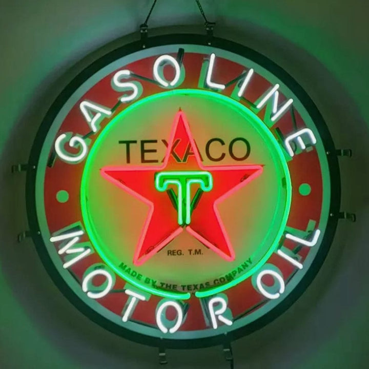 Neon Signs Land Neon Signs Texaco Gasoline Motor Oil Neon Signs