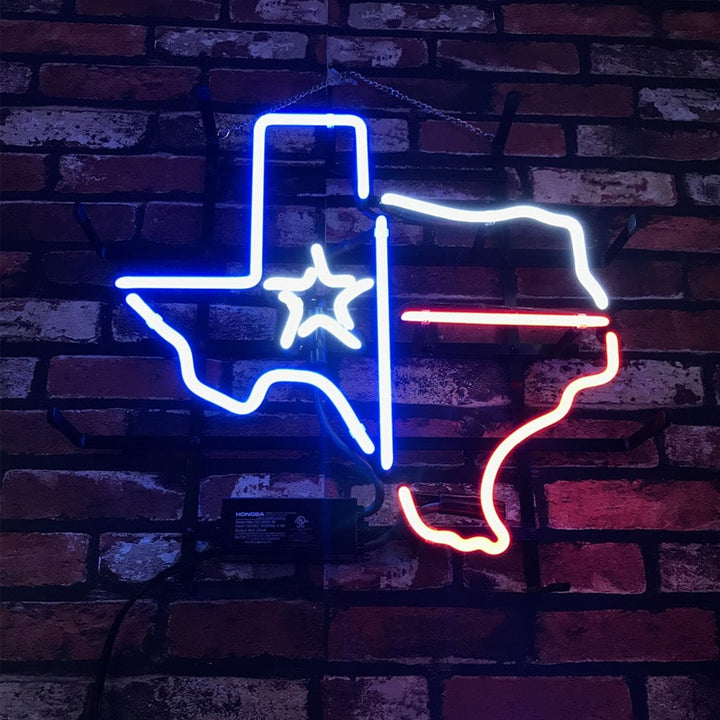 Neon Signs Land Neon Signs Texas Map with Lone Star Beer Neon Signs Light