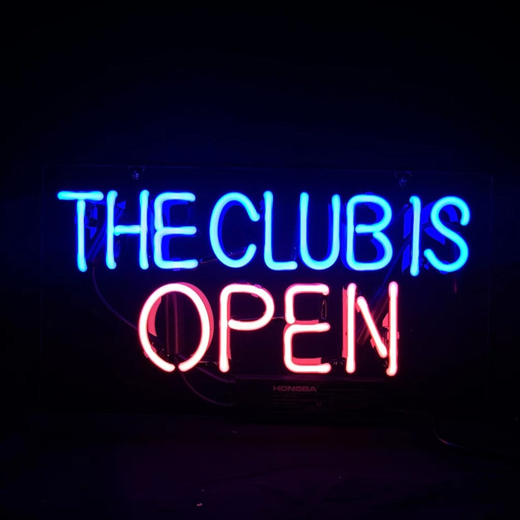 Neon Signs Land Neon Signs The Club is Open Neon Light Sign
