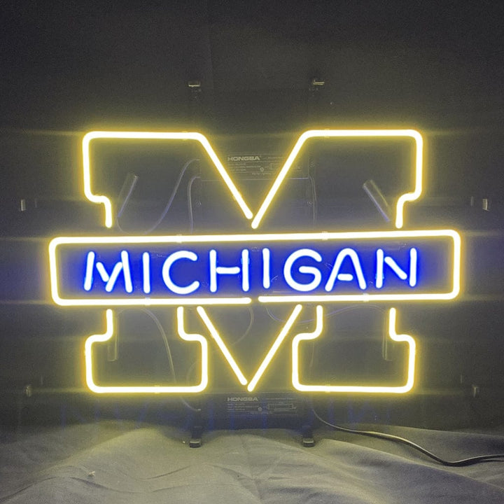 Neon Signs Land Neon Signs University of Michigan Logo Neon Signs