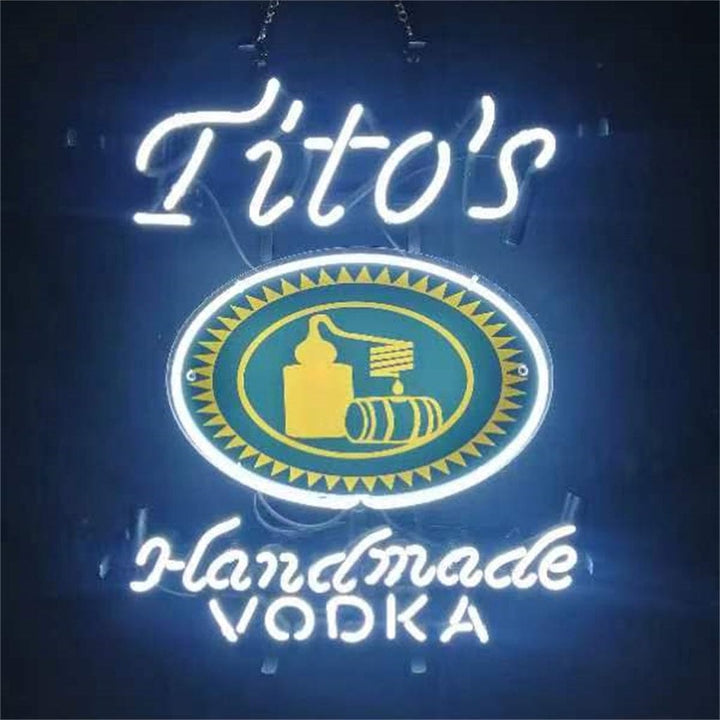Neon Signs Land Neon Signs White Tito's Handmade Vodka Neon Signs Light