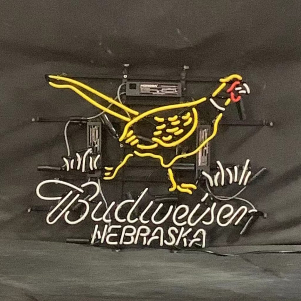 Neon Signs Land Neon Signs Yellow Pheasant Hunter Budweiser Nebraska Neon Sign Light