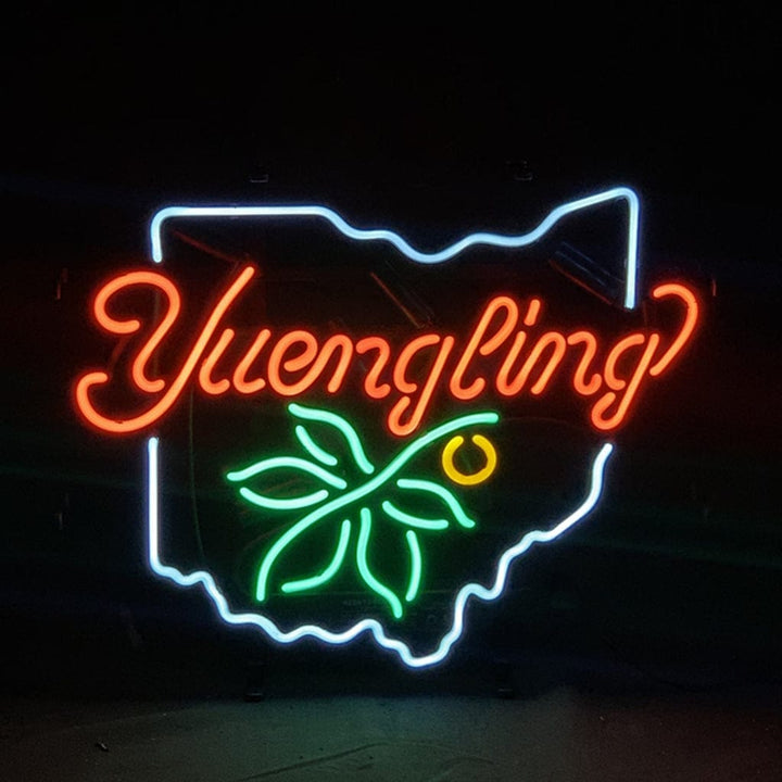 Neon Signs Land Neon Signs Yuengling Lager with Ohio Map Neon Sign Light
