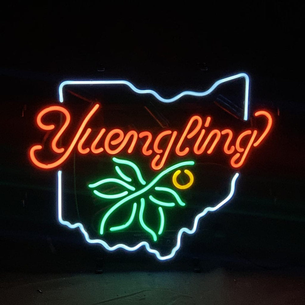 Neon Signs Land Neon Signs Yuengling Lager with Ohio Map Neon Sign Light