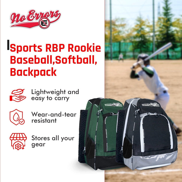 No Errors Sports Backpacks RBP Baseball and Softball Backpack Bags