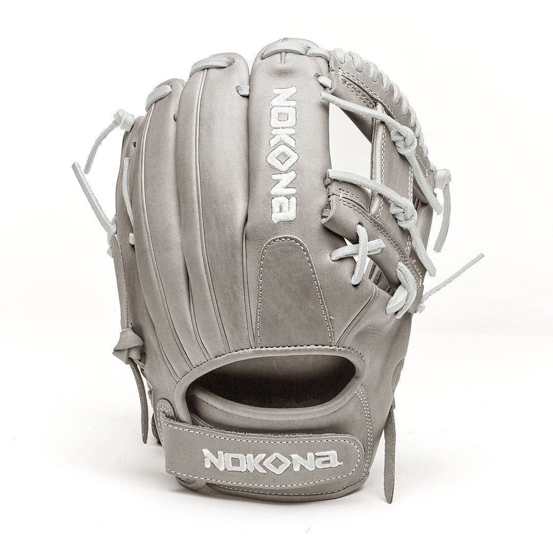 Nokona American Ball Gloves Baseball & Softball Gloves A-V1150-Gray Velcro 11.5" Infield - AmericanKIP™ Series | Nokona