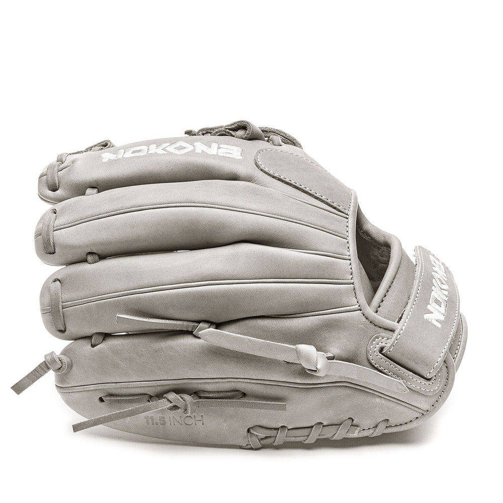 Nokona American Ball Gloves Baseball & Softball Gloves A-V1150-Gray Velcro 11.5" Infield - AmericanKIP™ Series | Nokona