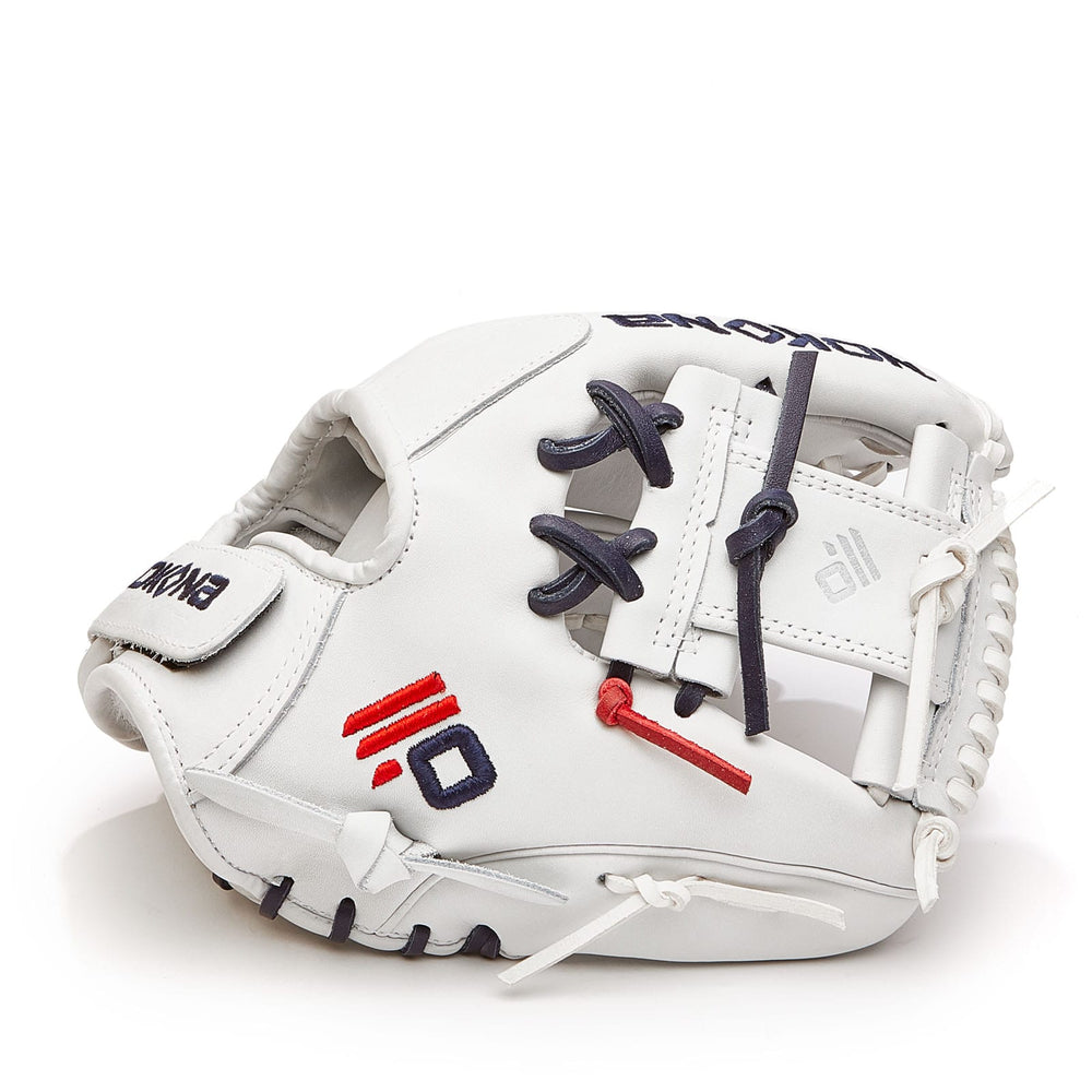 Nokona American Ball Gloves Baseball & Softball Gloves A-V1150-White Velcro 11.5" I Web Infield - AmericanKIP™ Series | Nokona