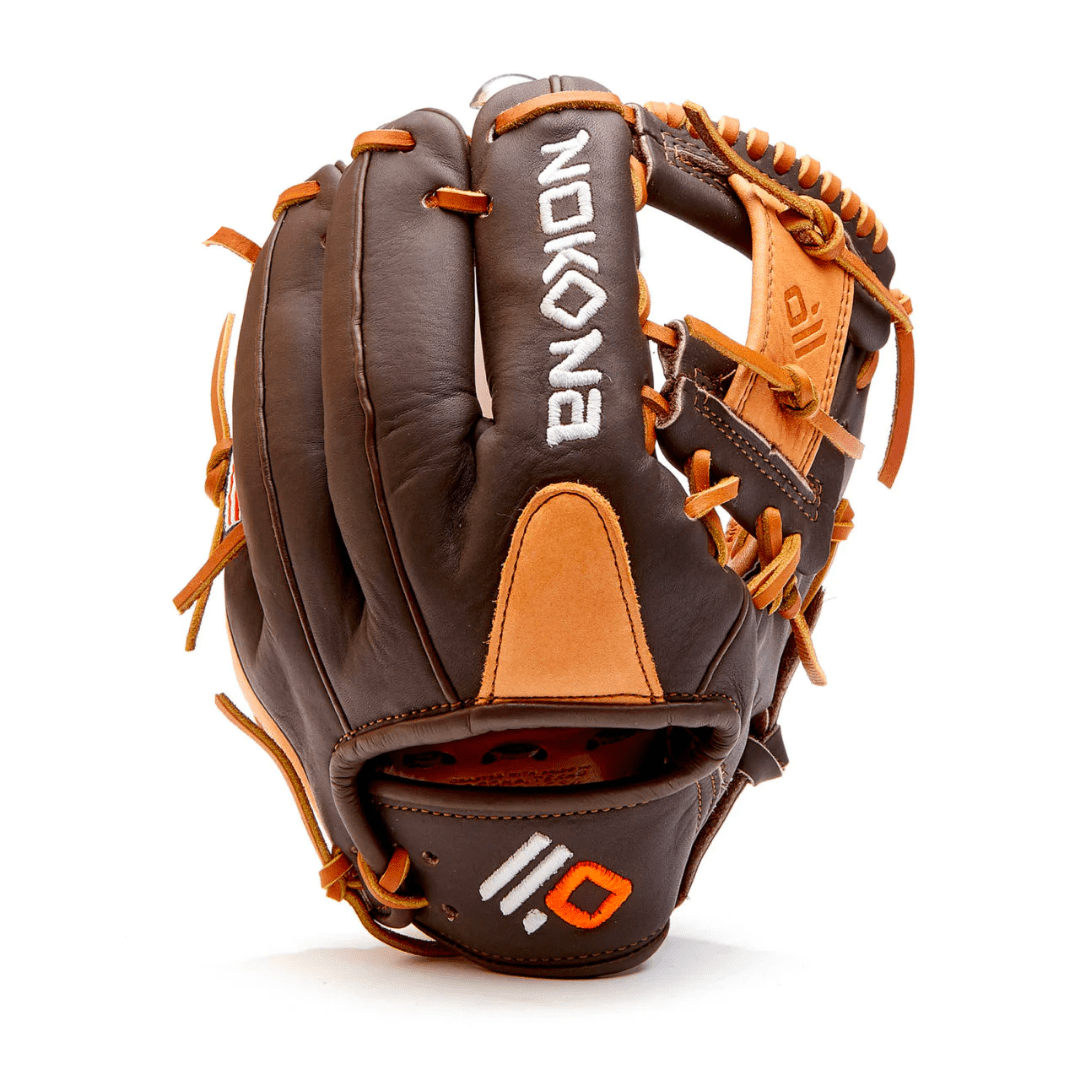 Nokona American Ball Gloves Baseball & Softball Gloves S-100 10.5" I-Web 10U Infield/Outfield - Alpha Series | Nokona