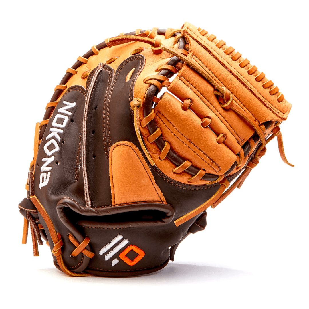 Nokona American Ball Gloves Baseball & Softball Gloves S-120 30" Closed Web 10U Baseball Catcher's Mitt - Alpha Series | Nokona